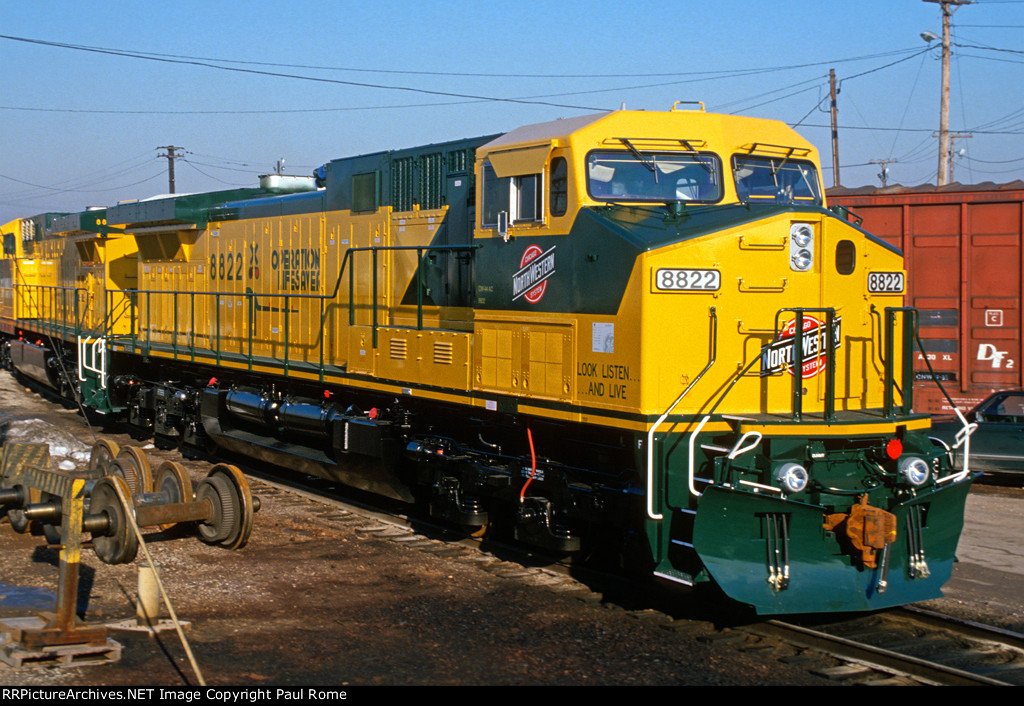 CNW 8822, 8817, GE AC44CW New at the Proviso Diesel Facility